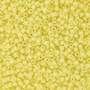 DB-2101 5.2 Grams of 11/0 Duracoat Opaque Dyed Lemon Ice Delica Beads