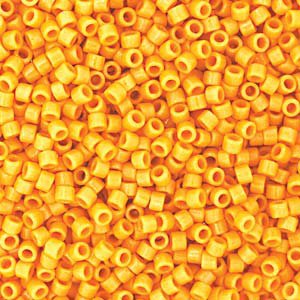 DB-2103 5.2 Grams of 11/0 Duracoat Opaque Dyed Light Squash Delica Beads