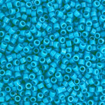 DB-2133 5.2 Grams of 11/0 Duracoat Opaque Dyed Capri Blue Delica Beads