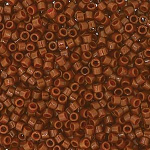 DB-2142 5.2 Grams of 11/0 Duracoat Opaque Dyed Cognac Delica Beads