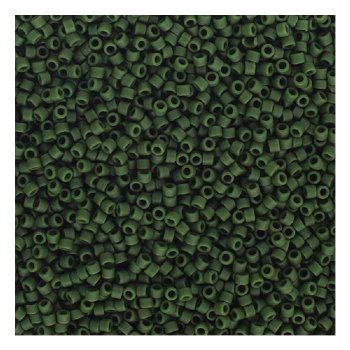 DB-2291 5.2 Grams of 11/0 Opaque Frosted Glazed Matte Emerald Green Delica Beads