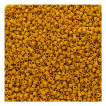 DB-2302 5.2 Grams of 11/0 Opaque Frosted Glazed Matte Rainbow Yellow AB Delica Beads