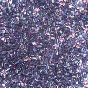 DB-2387 5.2 Grams of 11/0 Fancy Lined Silver Grey Blue Delica Beads