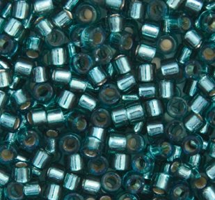 DB-0607 5.2 Grams of 11/0 Dyed Silver Lined Teal Delica Beads
