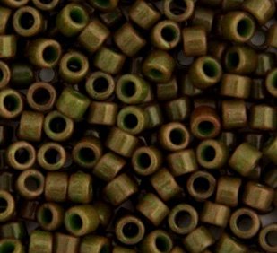 DB-0657 5.2 Grams of 11/0 Opaque Dyed Olive Delica Beads