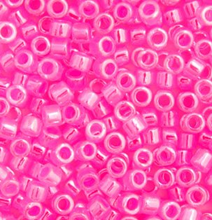 DB-0246 5.2 Grams of 11/0 Dark Pink Crystal Ceylon Delica Beads