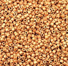 DB-1833F 5.2 Grams of 11/0 Duracoat Galvanized Frost Dark Gold Delica Beads