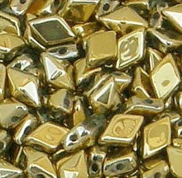 5.5 Grams of 5x8mm Full Aurum DiamonDuo Two Hole Beads
