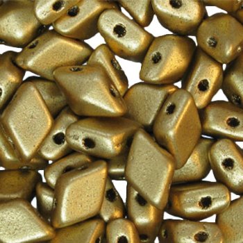 5.5 Grams of 5x8mm Matte Gold DiamonDuo Two Hole Beads