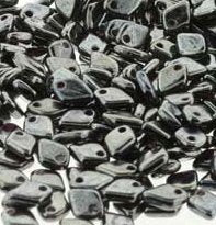 10 Grams Jet Hematite 3.7x5mm Dragon Scale Beads