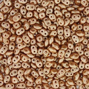 DUO525003 - 10 Grams Pastel Pearl Amber 2.5x5mm Superduo Beads