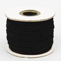 100 Yards of 1mm Black Elastic Stretch Cord
