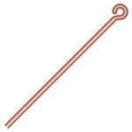 100, 1 Inch 20ga Bright Copper Eye Pins
