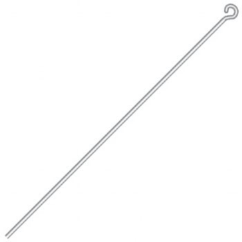 100, 2 Inch 22ga Bright Silver Eye Pins
