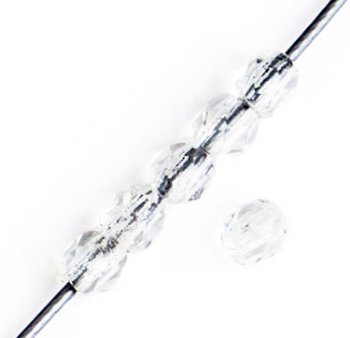 100 2mm Crystal Faceted Glass Beads