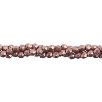 100, 2mm Saturated Metallic Blooming Dahlia Faceted Beads