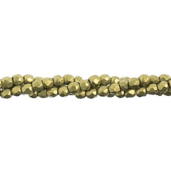100, 2mm Saturated Metallic Meadowlark Faceted Beads
