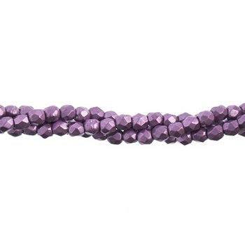 100, 2mm Saturated Metallic Spring Crocus Faceted Beads
