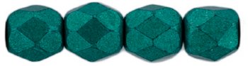 100 4mm Faceted Saturated Metallic Arcadia Firepolish Beads