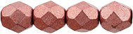 50 6mm Faceted Saturated Metallic Blooming Dahlia Firepolish Beads