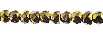 40, 6mm Jet Amber Faceted Czech Glass Hill Beads