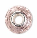 1  8x14mm Faceted Pandora Style Light Rose Glass Bead