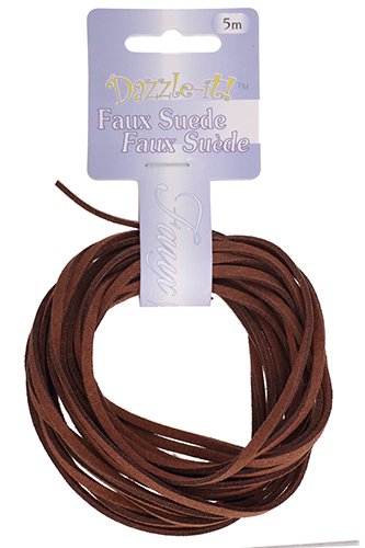 5m of 2.7mm Brown Faux Suede Lacing