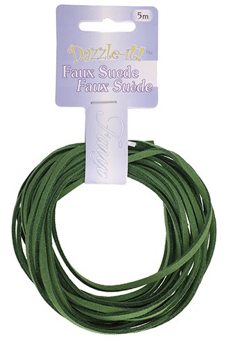 5m of 2.7mm Emerald Faux Suede Lacing