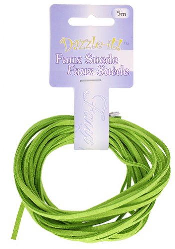 5m of 2.7mm Green Faux Suede Lacing
