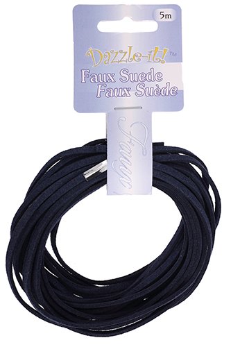 5m of 2.7mm Navy Blue Faux Suede Lacing