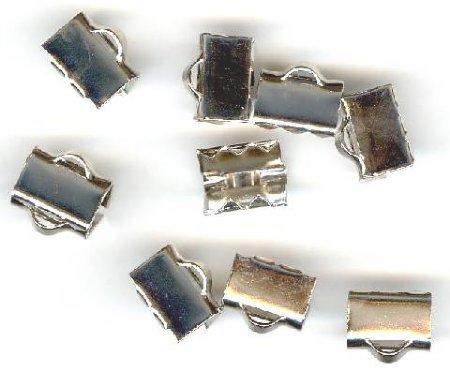 10 10x9mm Nickel Ribbon Ends