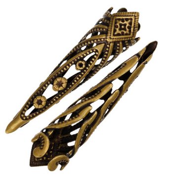 10 28x8mm Antique Gold Filigrae Cones