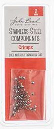 50, 2mm Smooth Stainless Steel Crimps