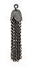 1, 35mm Gunmetal Plated Chain Tassel