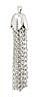 1, 35mm Silver Plated Chain Tassel