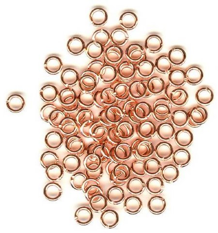 100 4mm Bright Copper Plated Jump Rings
