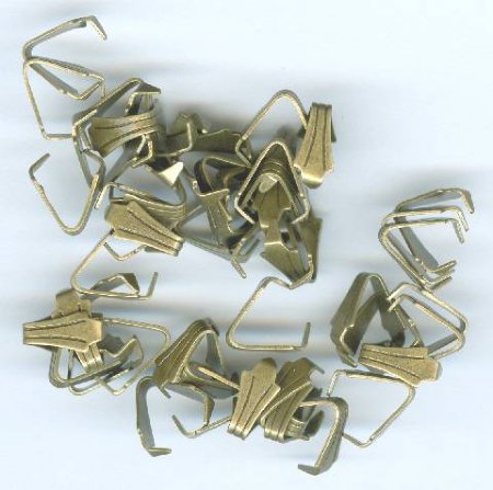 50 9mm Large Antique Gold Pinch Bails