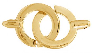 1 45.5x24.5mm Large Round Gold Hook and Eye Clasp