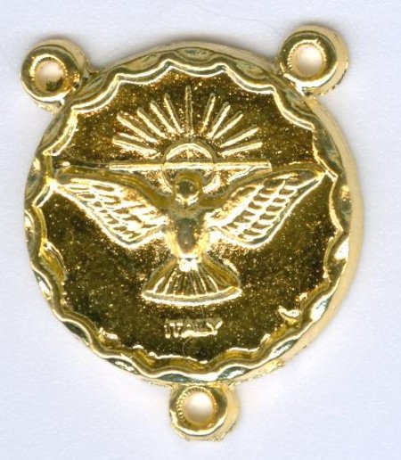 1 18mm Gold Holy Spirit 3 Ring Connector