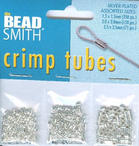 Beadsmith Crimp Tubes Mixed Size Pack - Silver