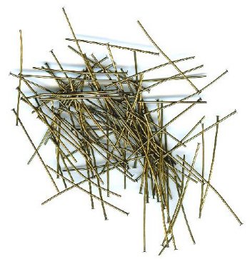 100, 1 Inch 24ga Antique Gold Fine Head Pins