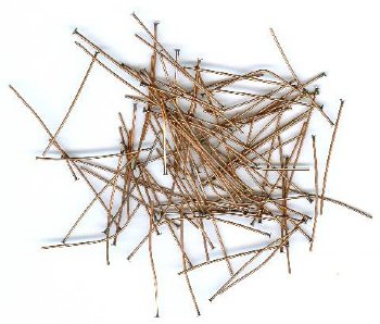 100, 1 Inch 24ga Antique Copper Fine Head Pins