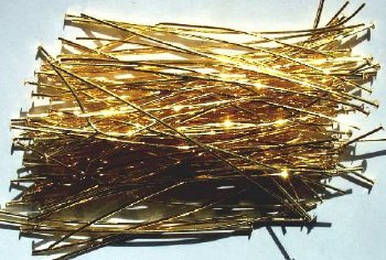 100, 3 Inch 20ga Brass Head Pins