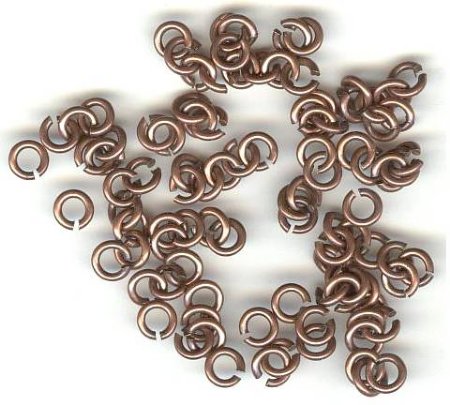 100 3mm Antique Copper Jump Rings