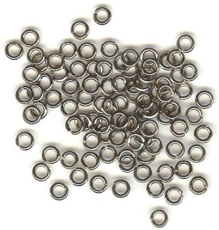 100 3mm Gunmetal Jump Rings