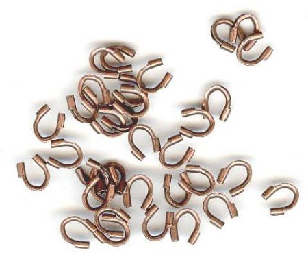 100 4x4mm Antique Copper Wire Guards
