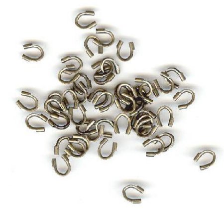 100 Antique Gold Plate Wire Guards