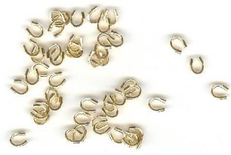 100, 4x4mm Gold Plate Wire Guards