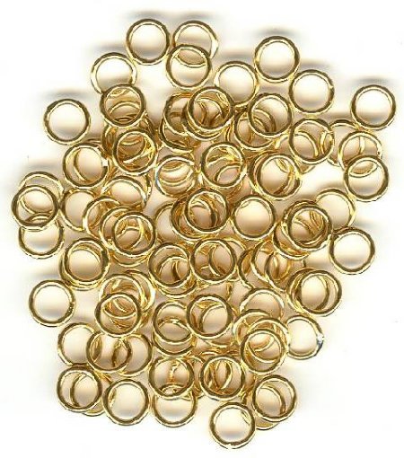 20, 5.5mm Gold Plated Closed Jump Rings