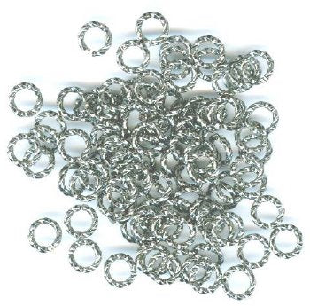 100 6mm Twisted Gunmetal Jump Rings